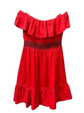 Bongo Red Strapless Mini Dress